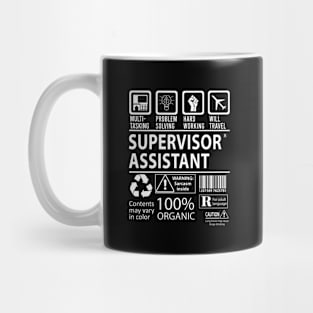 Supervisor Assistant T Shirt - MultiTasking Certified Job Gift Item Tee Mug